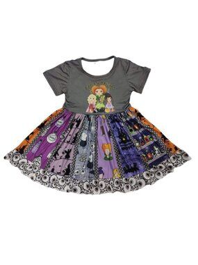 Girl's Hocus Pocus Witches soft & stretchy Twirl Dress NWT